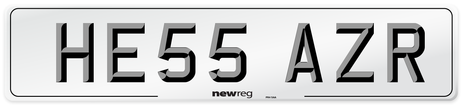 HE55 AZR Number Plate from New Reg